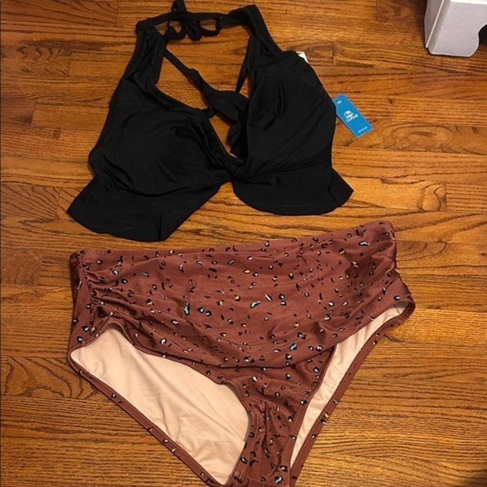 Cupshe Classic Black Swimwear 3x